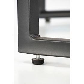 Set ALEXANDRA di 2 tavolini, marmo nero / nero, Halmar