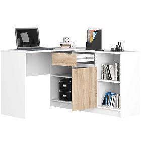 SET CLP B-17 CREDENZA + SCRIVANIA PK BIANCO / SONOMA