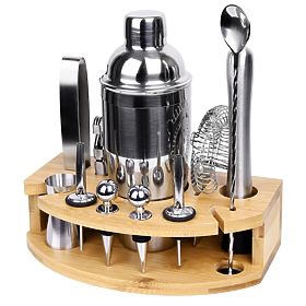 Set da barista CHESTER cromato 12 pezzi