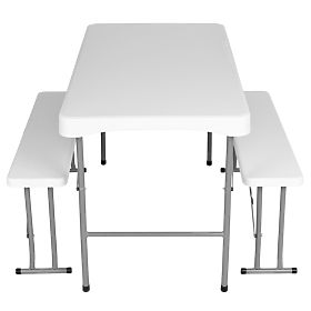 Set da catering da giardino STANLEY tavolo + 2 panche