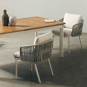 Set da giardino Porticato, tavolo allungabile 211-300 cm + 8 sedie, legno di acacia FSC, aspetto tea