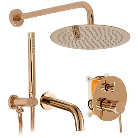 Set da incasso per vasca-doccia Rea Lungo Rame + BOX
