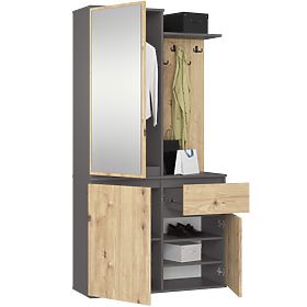 SET DA INGRESSO ENTRO PK GRAFITE GRIGIO / ROVERE ARTIGIANO