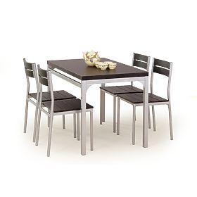 Set da pranzo MALCOLM tavolo + 4 sedie - wenge, Halmar
