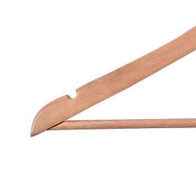 Set di 10 appendiabiti in legno RONDO marrone chiaro