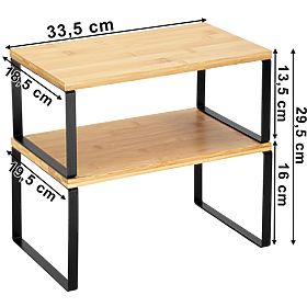Set di 2 mensole in bambù GINGER, Halmar