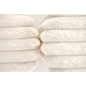 Set di 2 pouf FIDO, crema / oro (1p=1set)