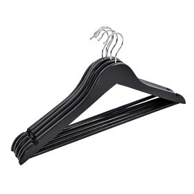 Set di 5 appendiabiti in legno RONDO nero