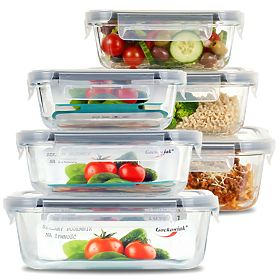 Set di 6 contenitori in vetro per alimenti AMALFI