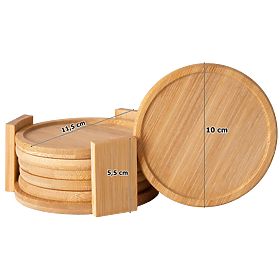 Set di 6 sottobicchieri in bambù EMERALD