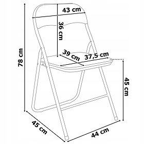 Set di catering FETA BLACK 180 cm + 6 sedie BASICO