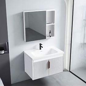 Set di mobili da bagno con lavabo Astor 60 cm Bianco