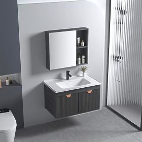 Set di mobili da bagno con lavabo Mario 60 cm Grigio