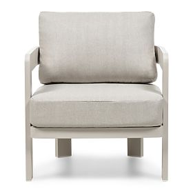 Set di mobili da giardino Japori, alluminio, beige chiaro, arrotondato