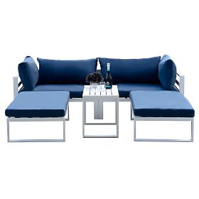 Set di mobili da giardino SANTO bianco, Halmar