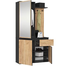 SET DI MOBILI PER INGRESSO ENTRO PK NERO / ROVERE CRAFT