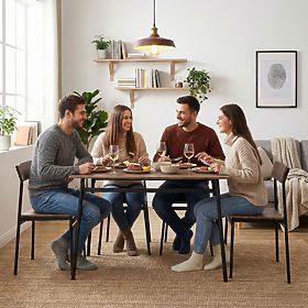 Set di mobili per sala da pranzo cucina tavolo + 4 sedie MALMO ModernHome, MODERNHOME