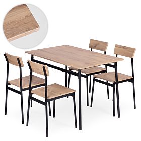Set di mobili per sala da pranzo cucina tavolo + 4 sedie MALMO ModernHome, MODERNHOME