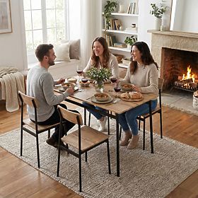 Set di mobili per sala da pranzo cucina tavolo + 4 sedie MALMO ModernHome, MODERNHOME