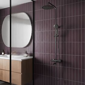 Set Doccia con Termostato Rea Lungo Titanio, Rea