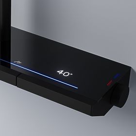 Set doccia con termostato REA Pedro Nero