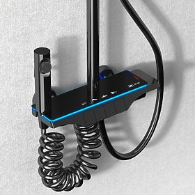 Set doccia REA Savio con display LED Nero