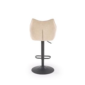 Sgabello da bar H122 gambe - nero, seduta - beige (1p=2pz), Halmar