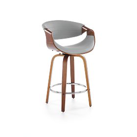 Sgabello da bar H123 grigio / noce (1p=1pz)