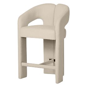 Sgabello da bar imbottito Castelo beige