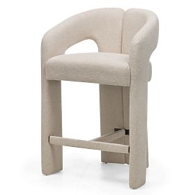 Sgabello da bar imbottito Castelo beige