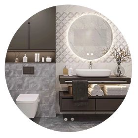 SPECCHIO DA PARETE LED 70cm HZJ070