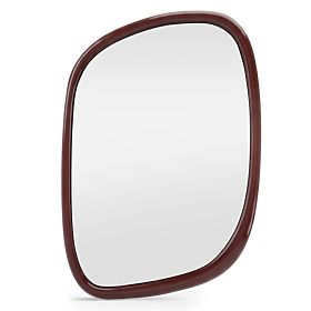 Specchio sospeso Siri, forma irregolare, bordeaux-marrone, lucido