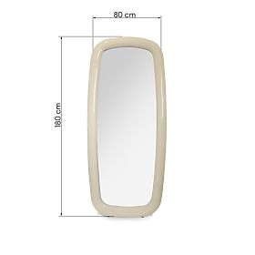 Specchio Uva, 180x80 cm, beige chiaro, lucido