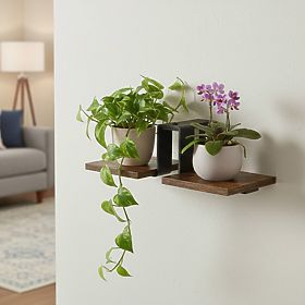 Supporto per piante loft nero FERNANDO RUSTIC rovere antico