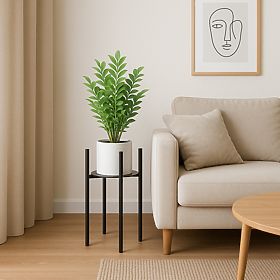 Supporto per piante loft Torre 60 cm nero