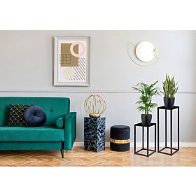 Supporto per piante Piatto loft 40 cm nero