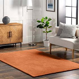 Tappeto di Seta Rabbit - Color Mattone