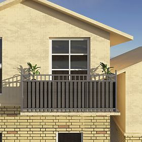 Tappeto protettivo da balcone grigio 1x6 m