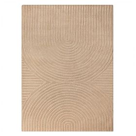 Tappeto rettangolare Isla, archi, tuftato, in lana, beige scuro, Dimensione tappeti: 190x290