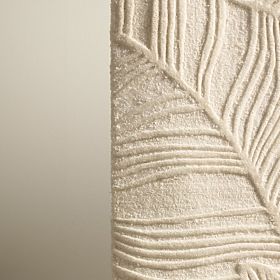Tappeto rettangolare Mona tuftato, in lana, crema, foglie, Dimensione tappeti: 190x290