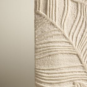 Tappeto rettangolare Mona tuftato, in lana, crema, foglie, Dimensione tappeti: 190x290, lectus