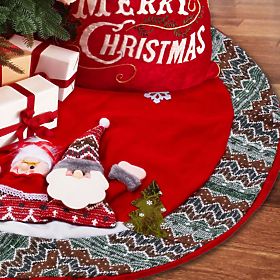 Tappeto rosso per albero di Natale YX22025 80 cm, Tutumi