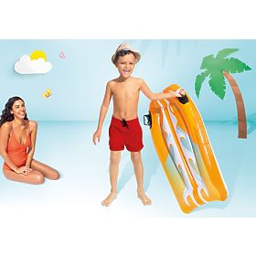 Tavola da nuoto gonfiabile con maniglie per bambini INTEX 58165 ARANCIONE