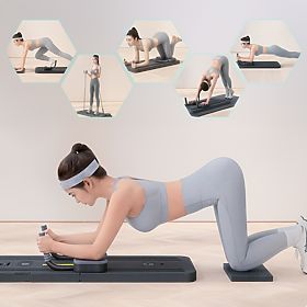 Tavola multifunzionale pieghevole per esercizi pilates reformer con display LCD e espansori ModernHo