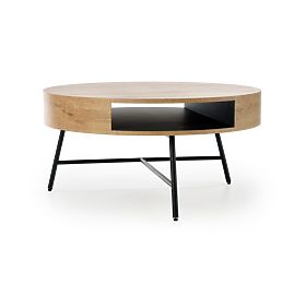 Tavolino Camila - rovere nero/dorato, Halmar