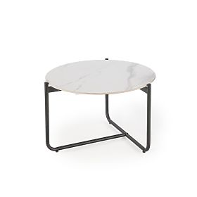 Tavolino da salotto ACUNA con piano in decoro marmo bianco, Halmar