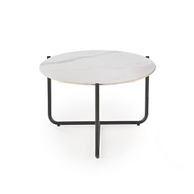 Tavolino da salotto ACUNA con piano in decoro marmo bianco, Halmar