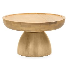 Tavolino da caffè Arvika 70 cm, rotondo, legno di mango, forme arrotondate