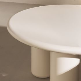 Tavolino da caffè Blair 60 cm, crema, opaco