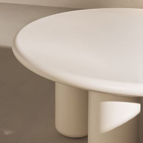 Tavolino da caffè Blair 60 cm, crema, opaco